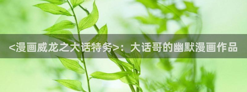 日韩漫画口工：<漫画威龙之大话特务>：大话哥的幽默漫画作品